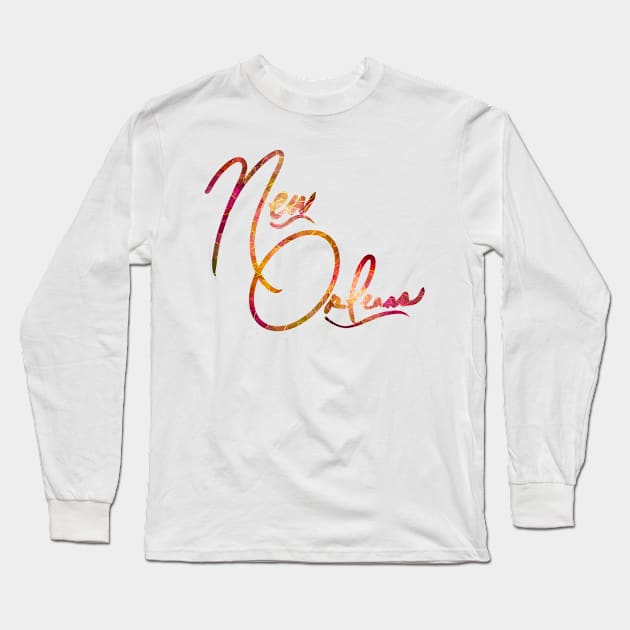 New Orleans Abstract Long Sleeve T-Shirt by Stephanie Kennedy 